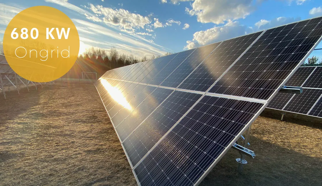 680 kW arazi tipi güneş enerjisi santrali