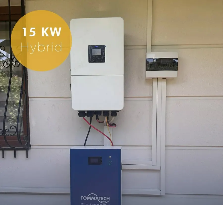 Döşemealtı 15 kW hibrit inverter ve lityum batarya kurulumu